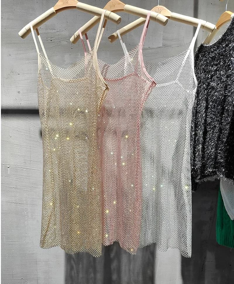 Bunduextrêmes-Robe Mi-Longue Sexy et Slim pour Femme, Diamant Brcorporelle, Clip, Sac de Tempérament