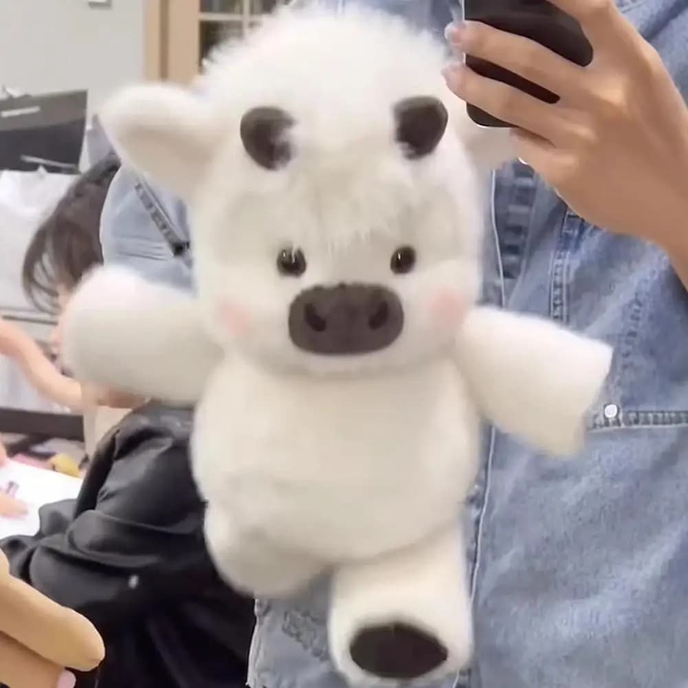 Peluche cochon de veau doux, jouet en peluche animé mignon, oreiller créatif en peluche cochon de co