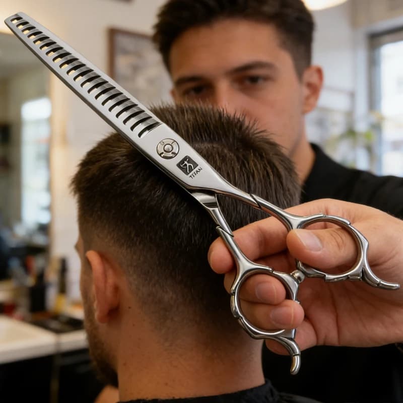Ciseaux de coiffure professionnels Titan, ciseaux à effiler, ciseaux de salon, ciseaux de barbier