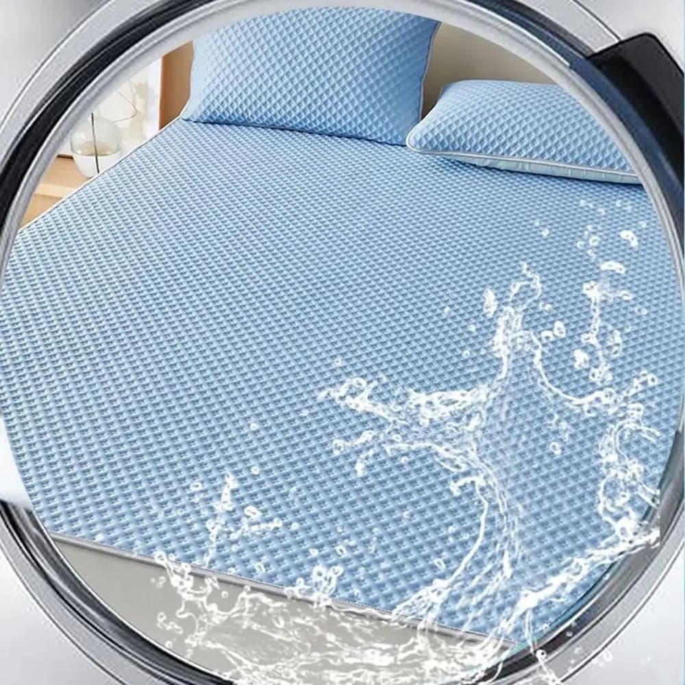 Matelas rafraîchissant respirant, confortable et doux pour la peau, en soie glacée, léger, lavable, 