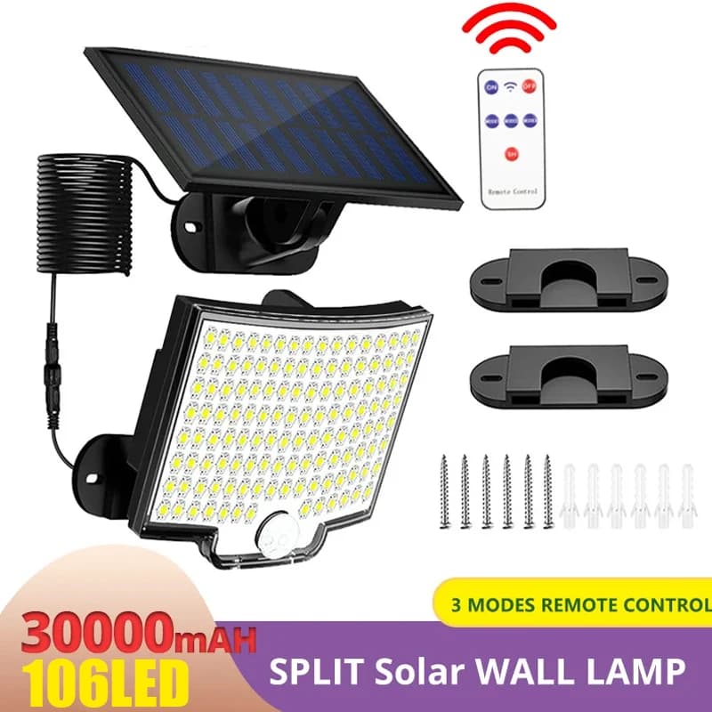 Applique Murale Solaire LED Imperméable avec Capteur de Mouvement PIR, Luminaire Décoratif d'Extérie
