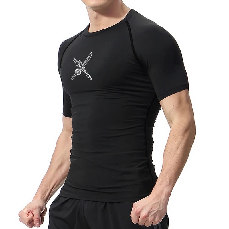 Chemises de Compression graphiques Anime pour hommes, t-shirts athlétiques à séchage rapide, hauts d
