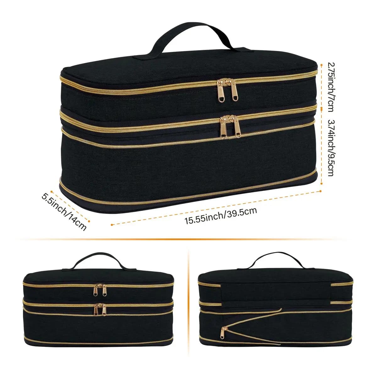 UOZL Sac de rangement pour sèche-cheveux, sac de rangement de voyage portable mince et extensible à 