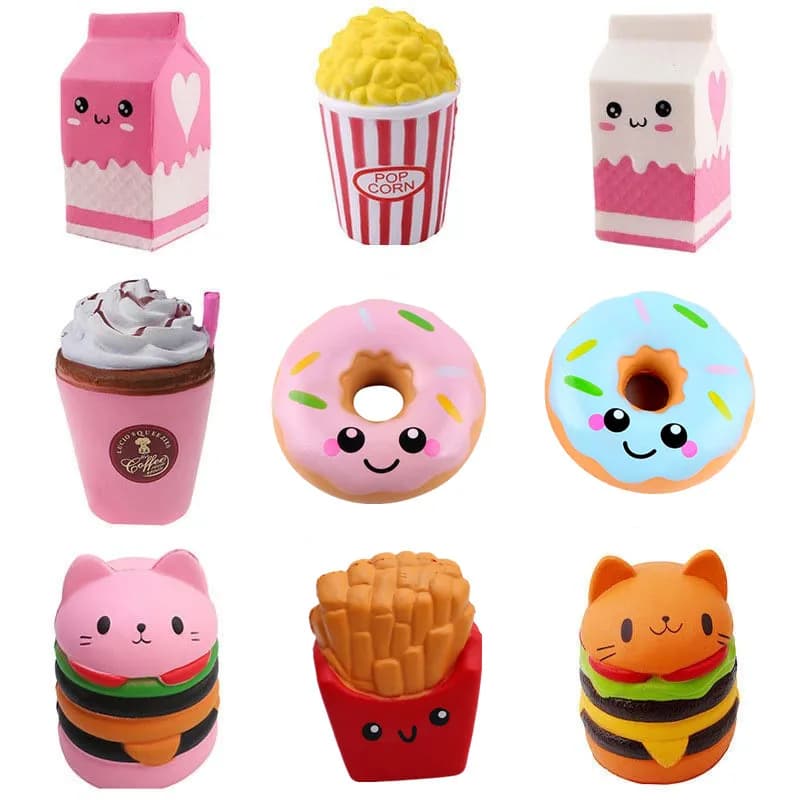 Jouets Squishy Jumbo Kawaii à montée lente, pop-corn en PU, animaux Anti-Stress, jouet Squishi pour 