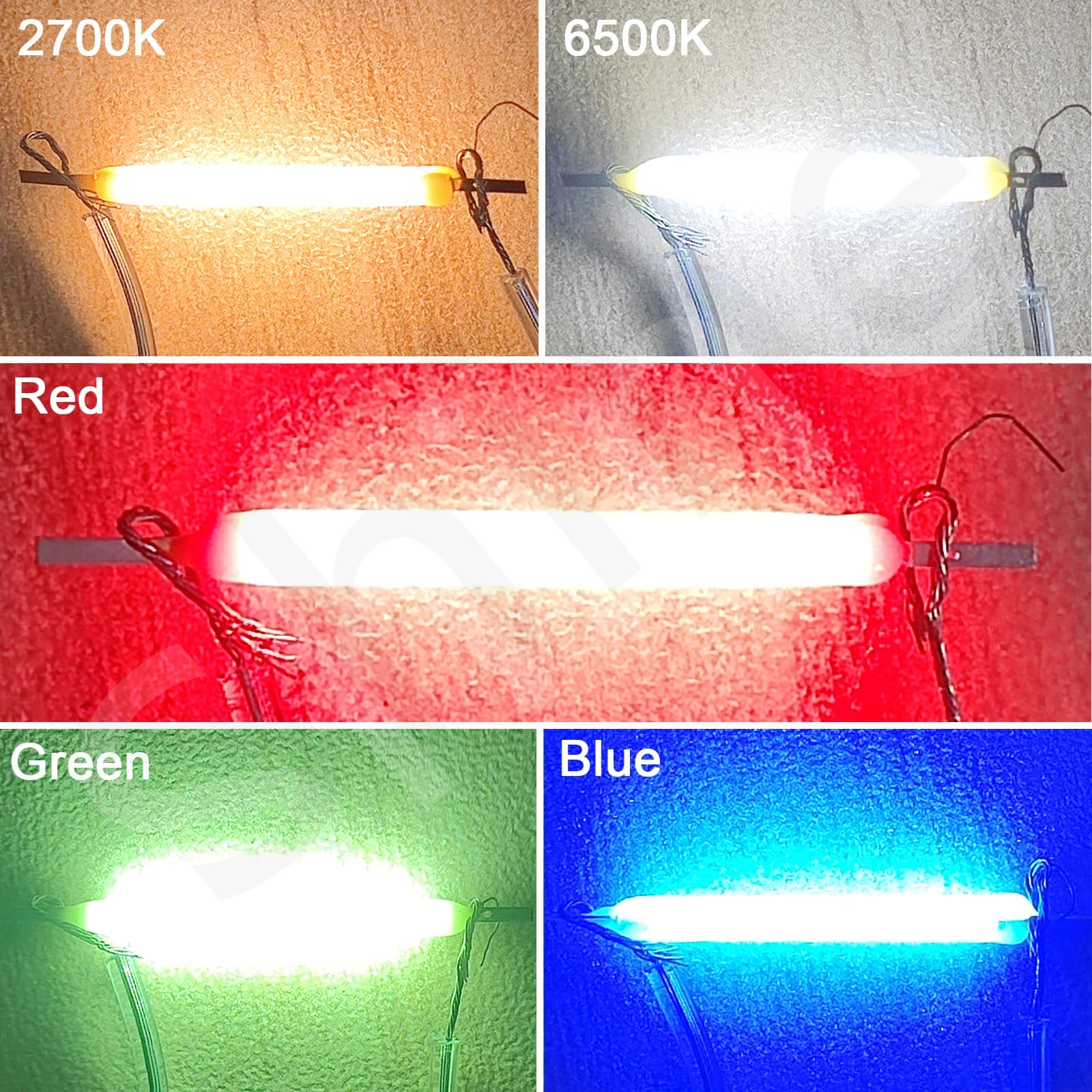 Ampoule Edison à Filament LED COB, pièces de lampe 18.8mm 29mm 38mm 54mm 68mm DC 3V 12V 57V 80V, Dio
