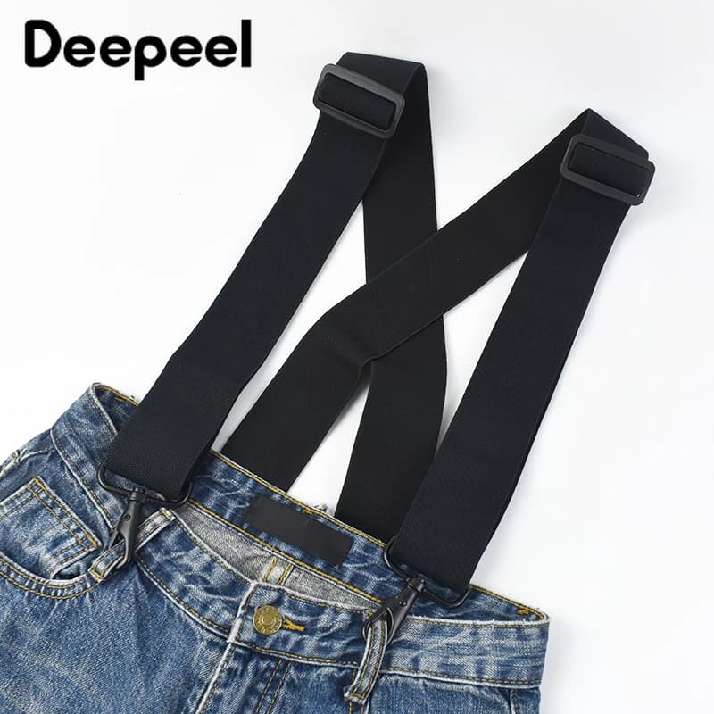 Deepeel-Bretelles Jockstrap larges pour hommes, bretelles pour hommes adultes, 4 clips, crochet, 5x1
