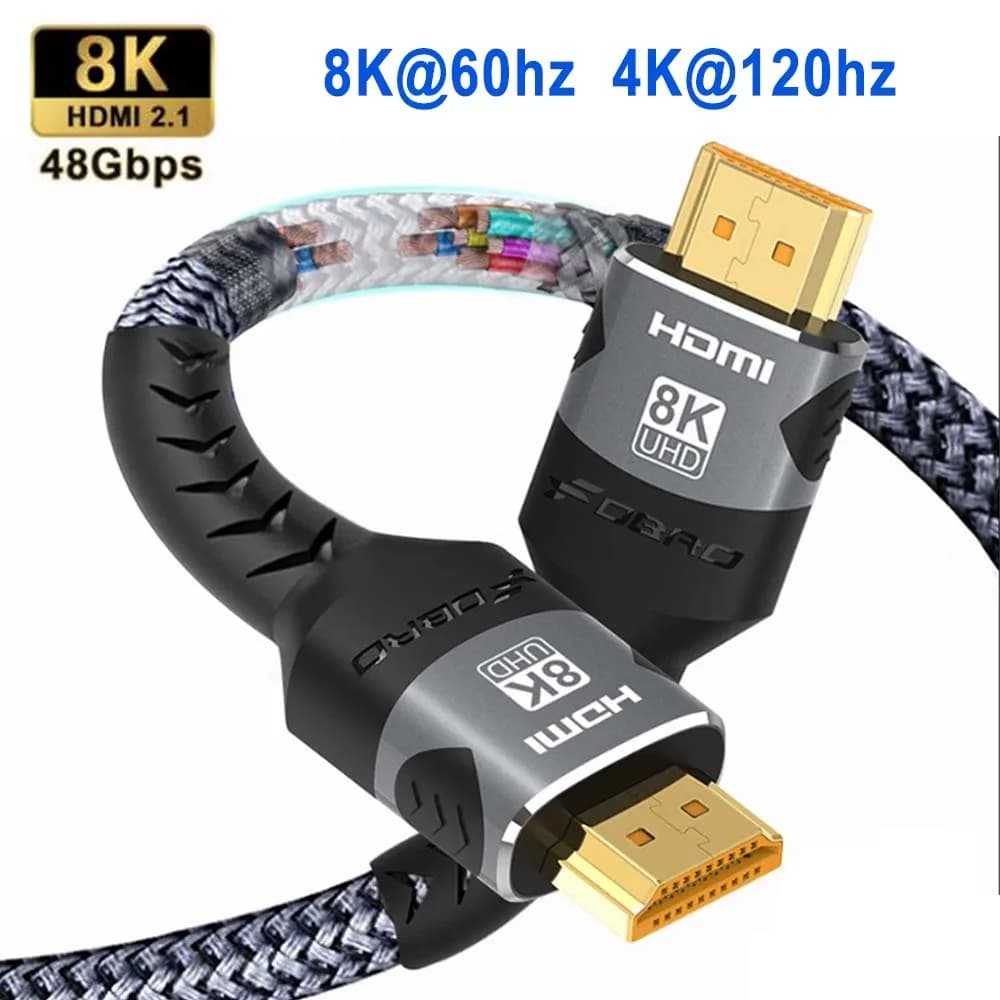 Répartiteur de câble Compatible HDMI 2.1, 8K, 4K @ 120Hz, 8K @ 60Hz, adaptateur 48Gbps pour PS4 PS5 