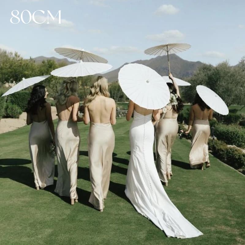 Parasol en papier pour mariage, 5/12/16 pièces, 60/80cm, parapluies blancs pour centres de table de 