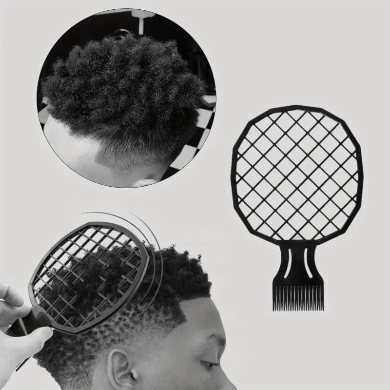 Ensemble combiné d'outils de coiffure pour tresses de cheveux, peigne à grille de cheveux noirs + br