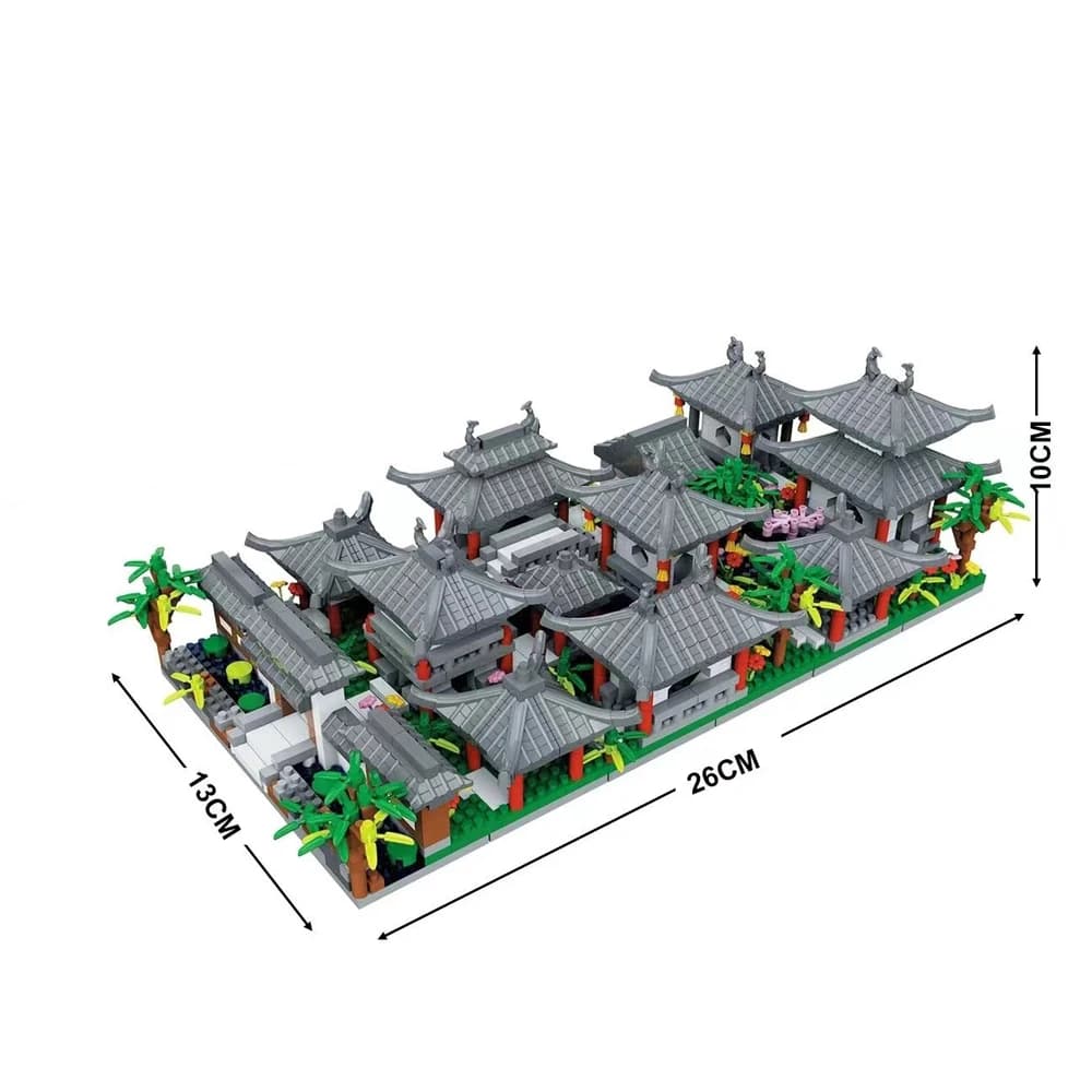 Micro blocs de construction du palais Guanghan, éclairé par LED, superbes jouets cadeaux décoratifs 