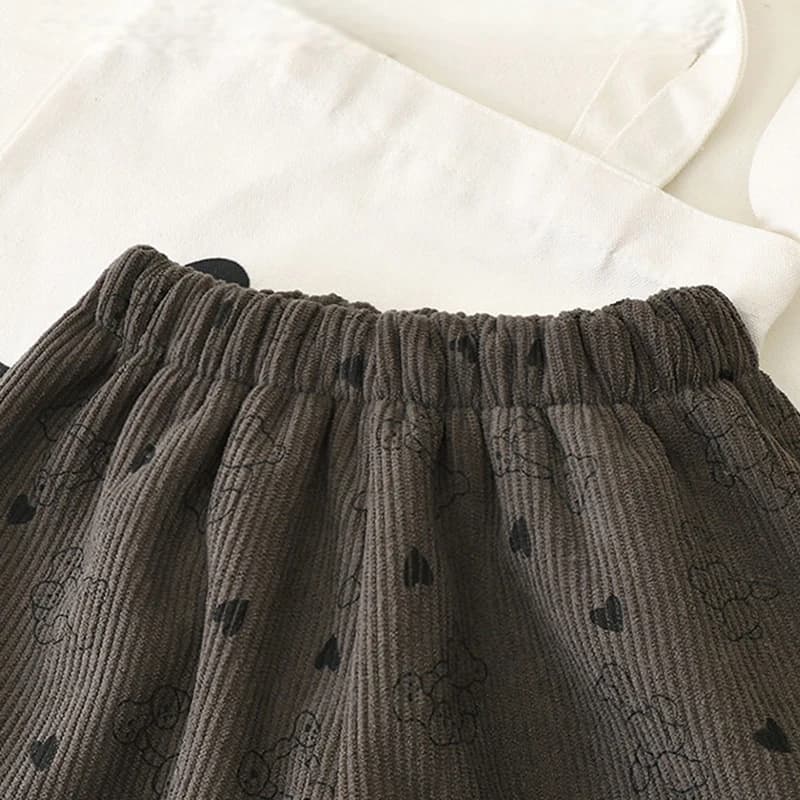 Pantalon unisexe doublé polaire pour enfants, collection Printemps 2026, motif rétro à pois, pour ga