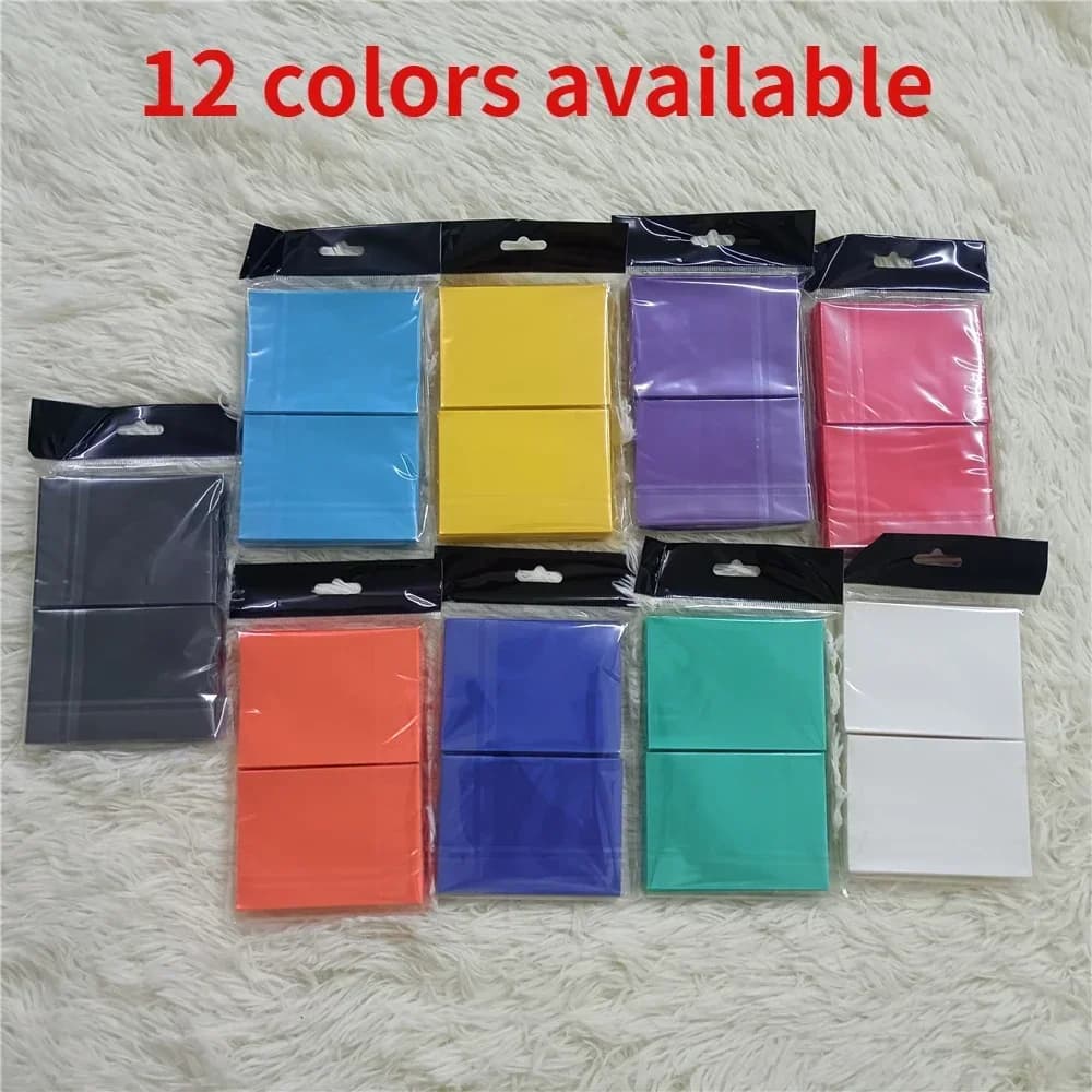 100 pièces 66x91mm mat coloré taille Standard manchons de cartes TCG cartes à collectionner protecte