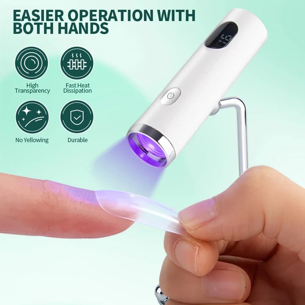 Nailpop lumière UV avec Stanp Mini lampe de traitement des ongles Portable Rechargeable sèche-ongles