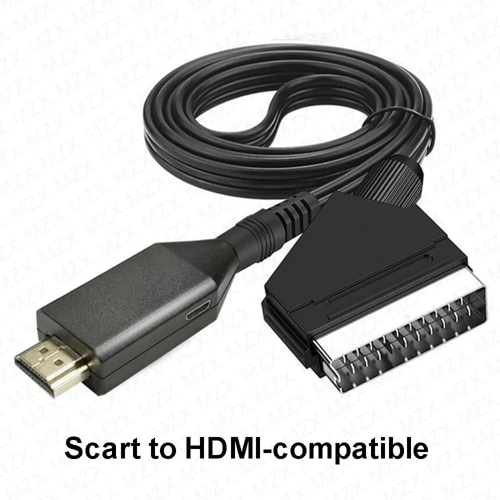 Convertisseur de câble Scart vers HDMI, adaptateur 1080P, Audio vidéo AUF HDTV PC DVD, accessoires d