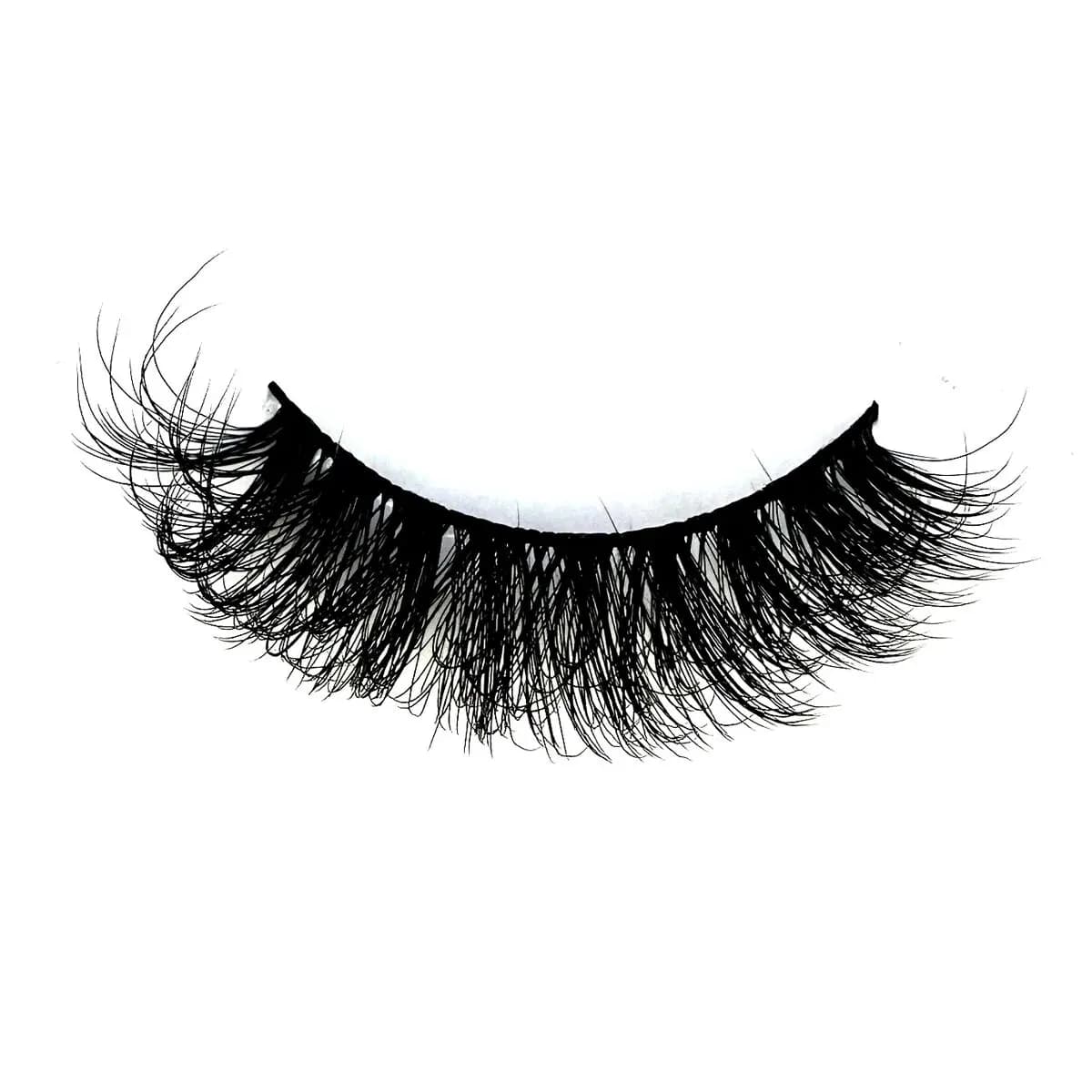 Faux-Cils en Faux Vison 8D Effet Oeil de Chat, Pack de Cils Volumineux, Touffus, Dramatique, Longs, 