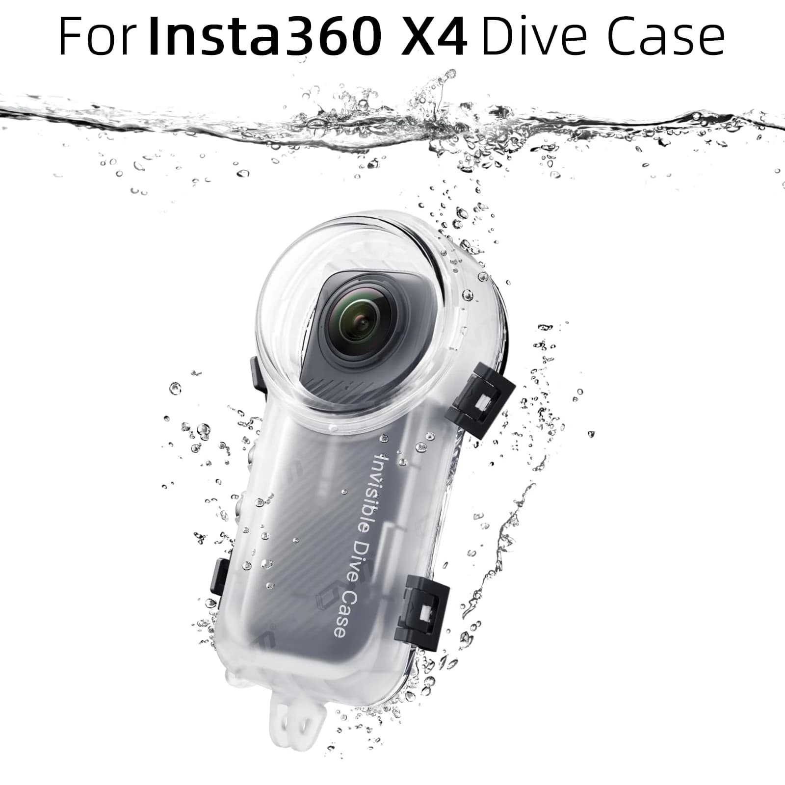 Étui de plongée pour Insta360 X4, boîtier étanche pour Insta360 X4, étui de plongée Invisible sous-m
