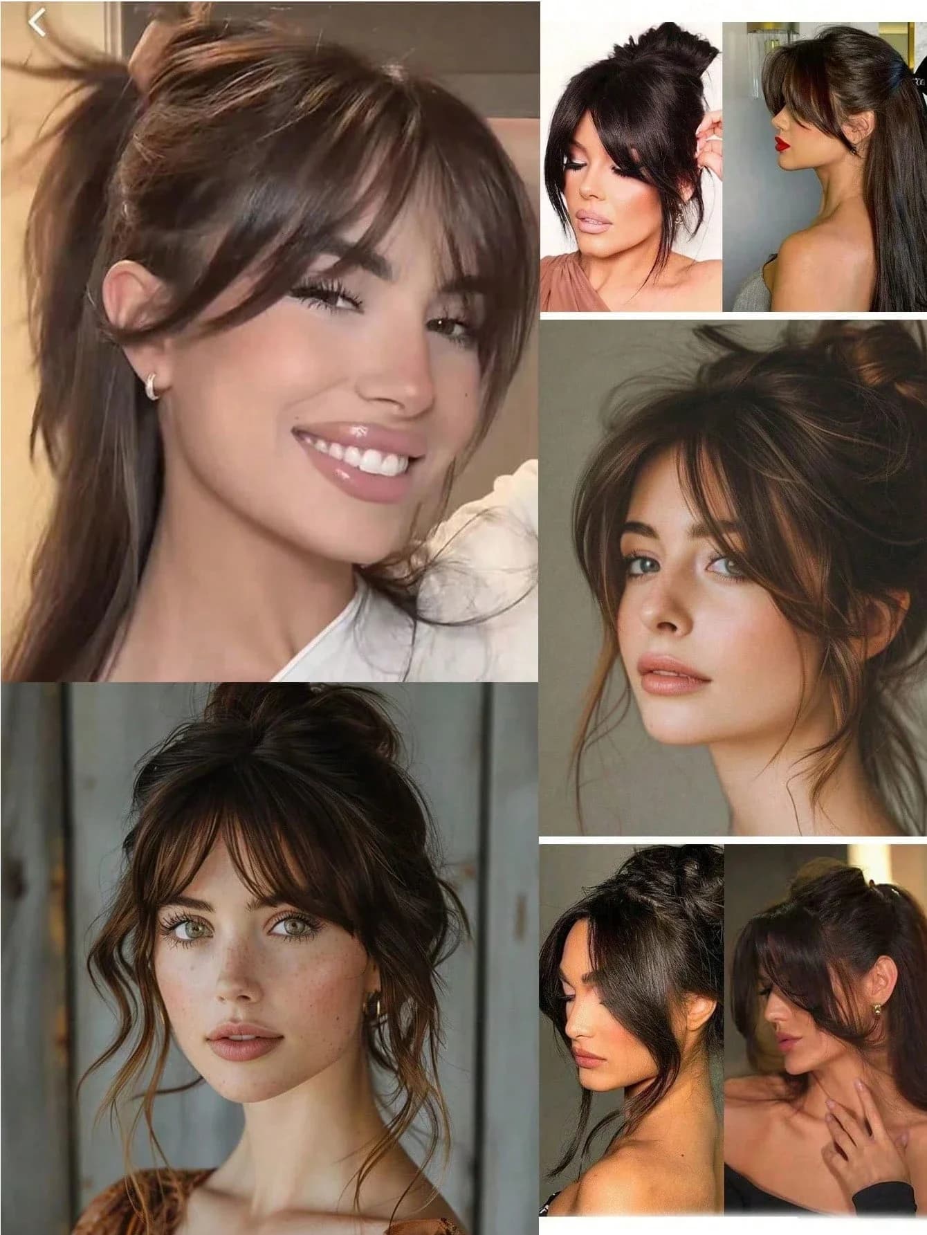 Synthèse perruque partie centrale frange Extensions de cheveux pince devant naturel sans couture fra