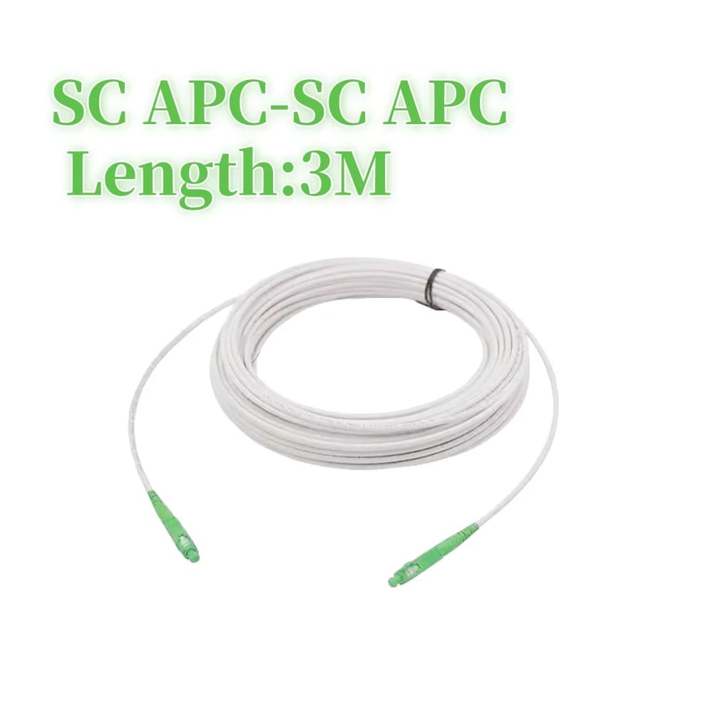 Câble de raccordement fibre optique monomode SC/APC vers SC/APC (monocœur G657A1) pour usage intérie