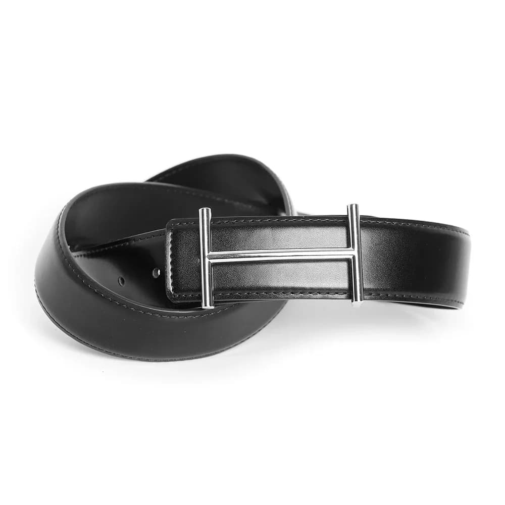 Ceinture en H en cuir véritable pour hommes et femmes, sangle en cuir de vachette véritable, ceintur