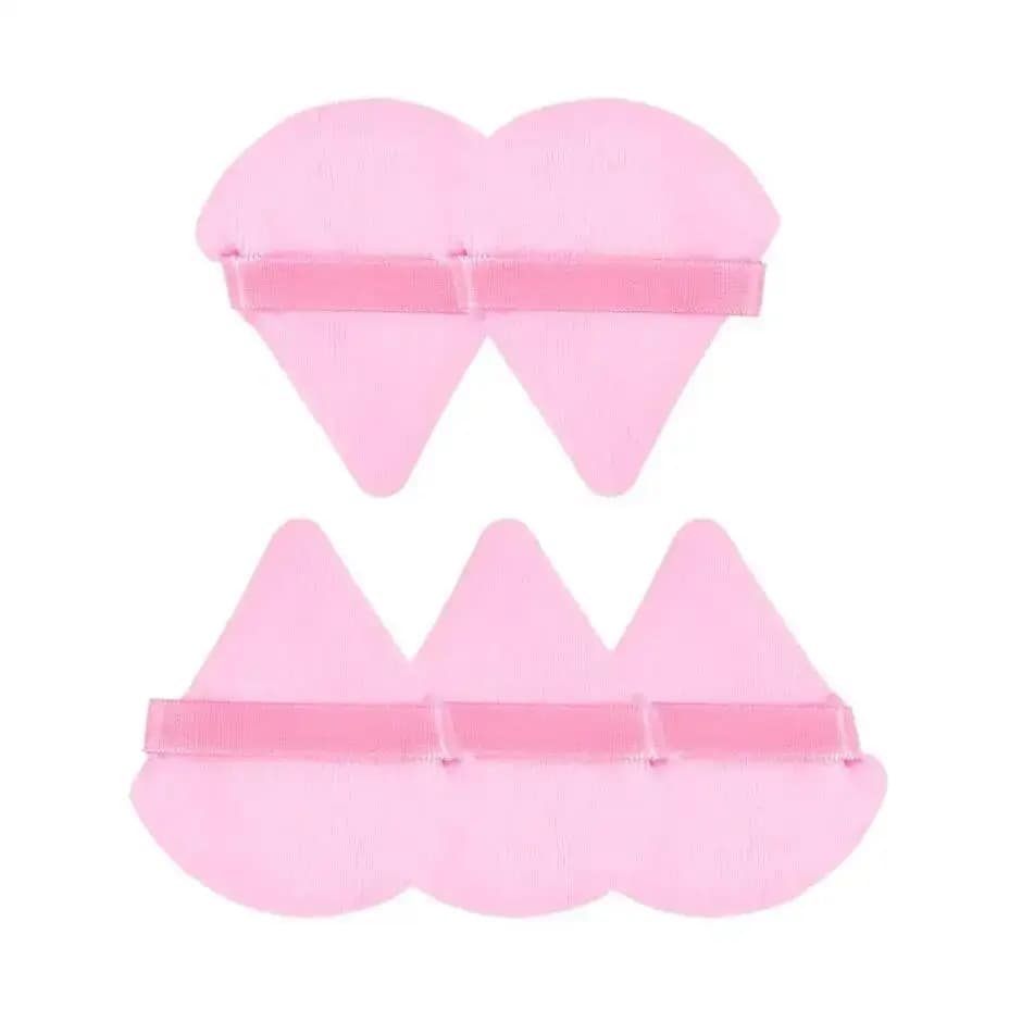 3/5/6 pièces Triangle bouffée de poudre pour poudre libre liquide cosmétique doux en peluche bouffée