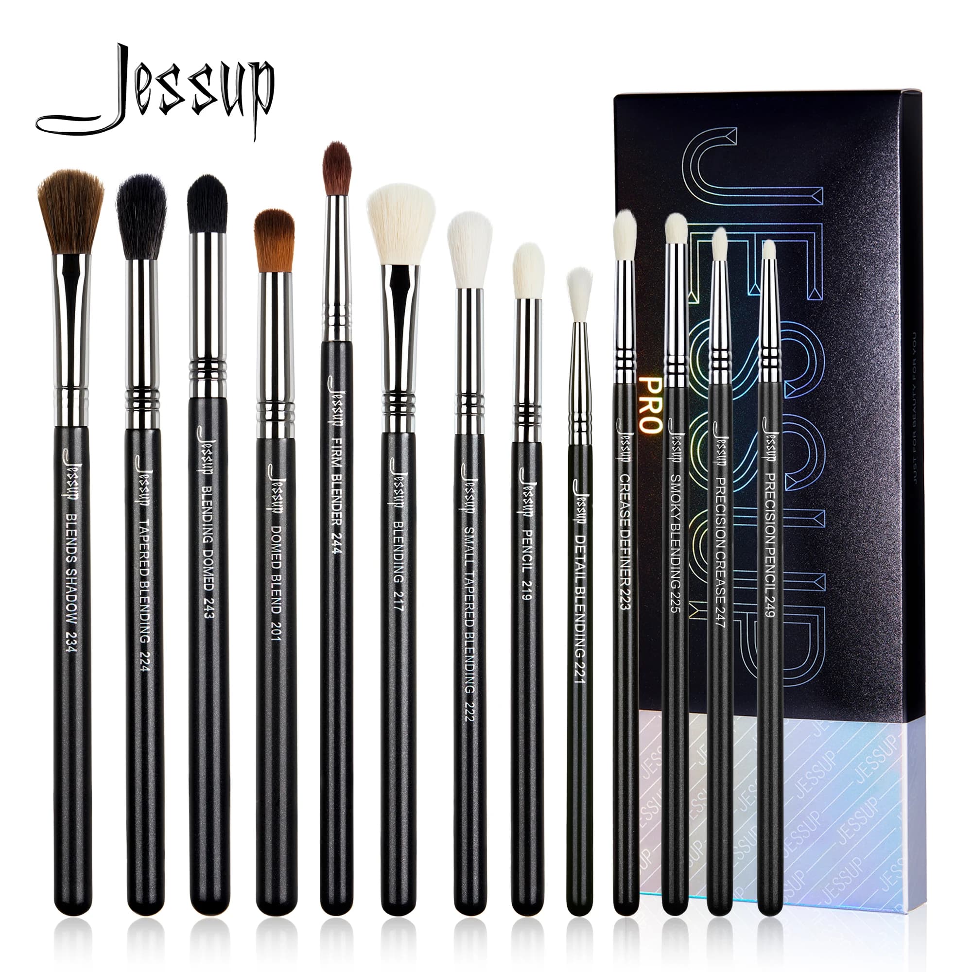 Jessup-Ensemble de pinceaux de maquillage pour les yeux, pinceau professionnel pour mélange des yeux