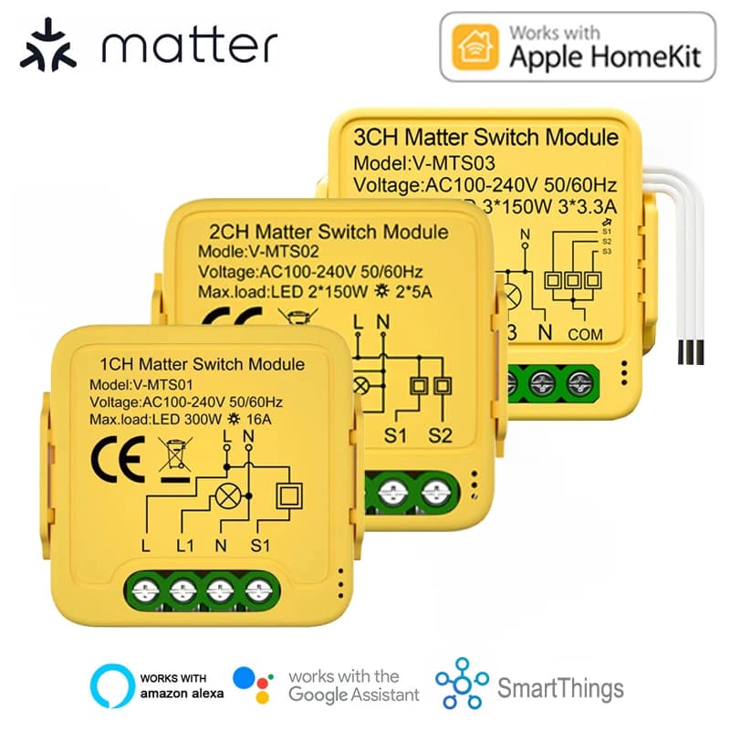 Matter WiFi Module de commutation intelligent relais disjoncteur domotique intelligente collaboratio