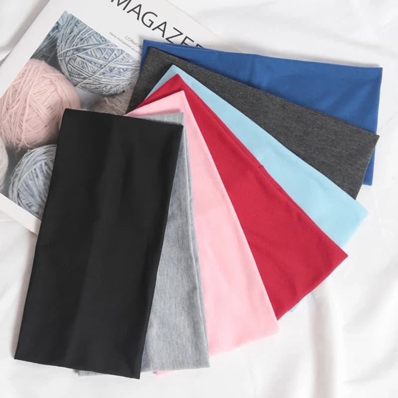 1PC large bandeau sport cyclisme lavage visage bandeaux doux Yoga tricoté bandeau pour femmes fille 