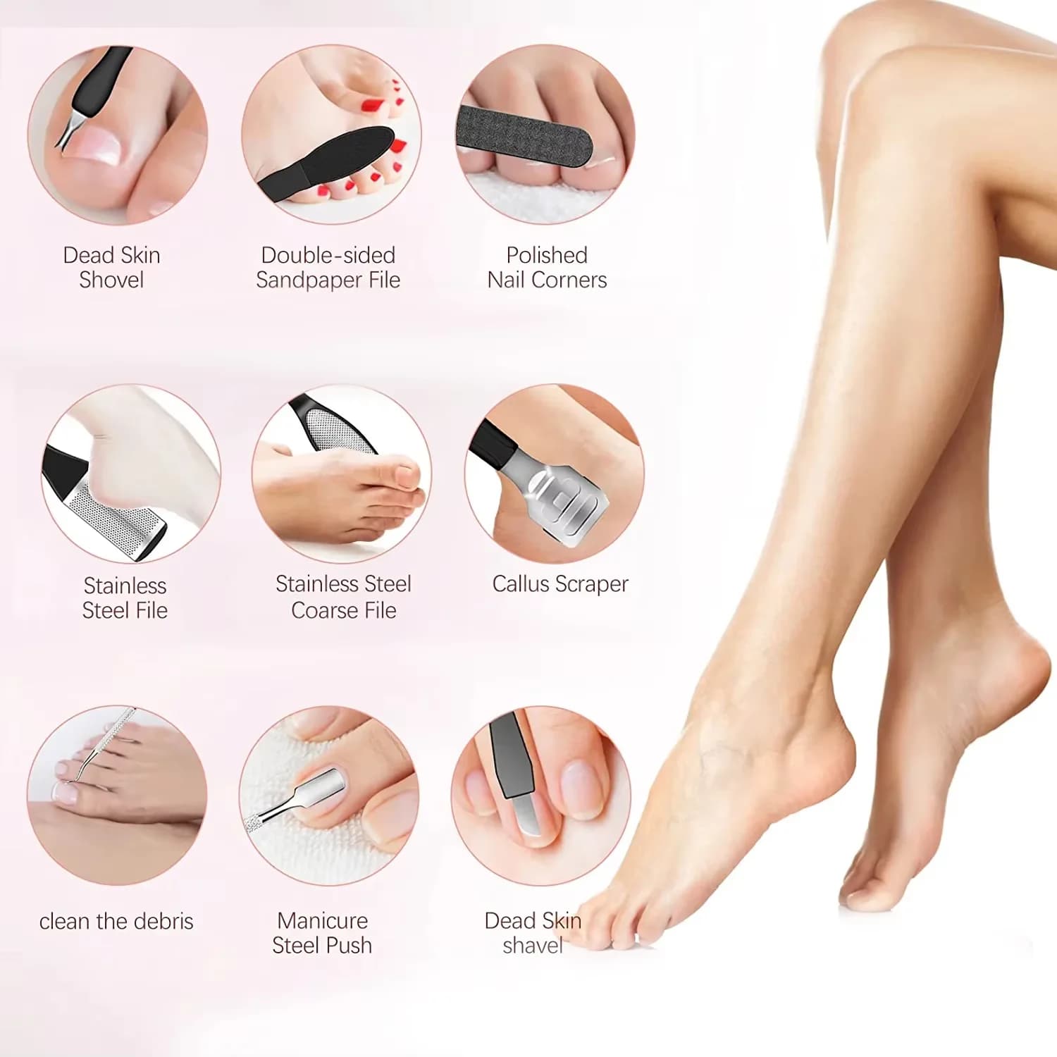 Lime Électrique Rechargeable pour les Pieds, Appareil de Pédicure, Dissolvant de Callosités, Outils 