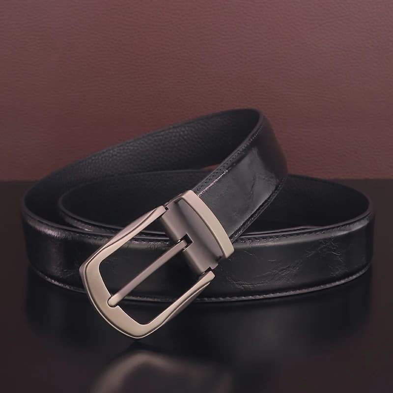 Ceintures en cuir véritable pour hommes, boucle ardillon de haute qualité, mode en argile, décontrac