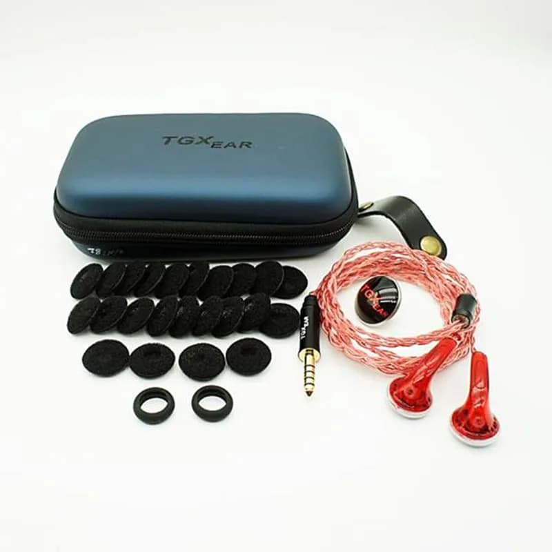 TGXEAR-Red Serratus Polymer DiaphLeurs m Dynamic Driver, Écouteur plat Audiophile, Écouteur HiFi, 30