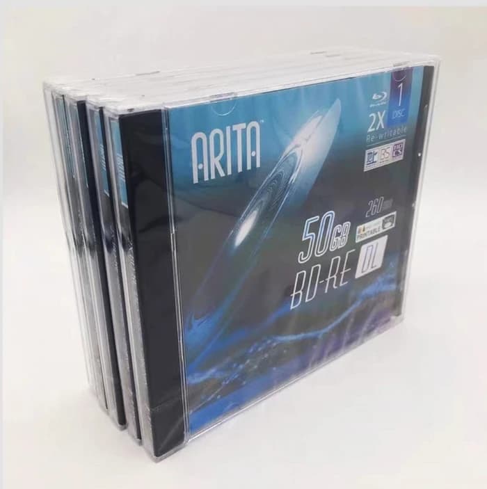 Disque Blu-Ray BD-RE DL 50 Go 2 disques Bluray vierges BDRE double couche réinscriptibles paquet de 