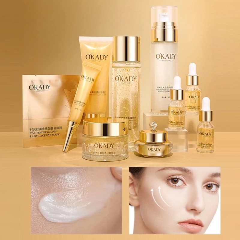 Opei Time Peptide Gold Lady Ensemble de dix pièces Kit de soin hydratant et hydratant Cosmétiques no