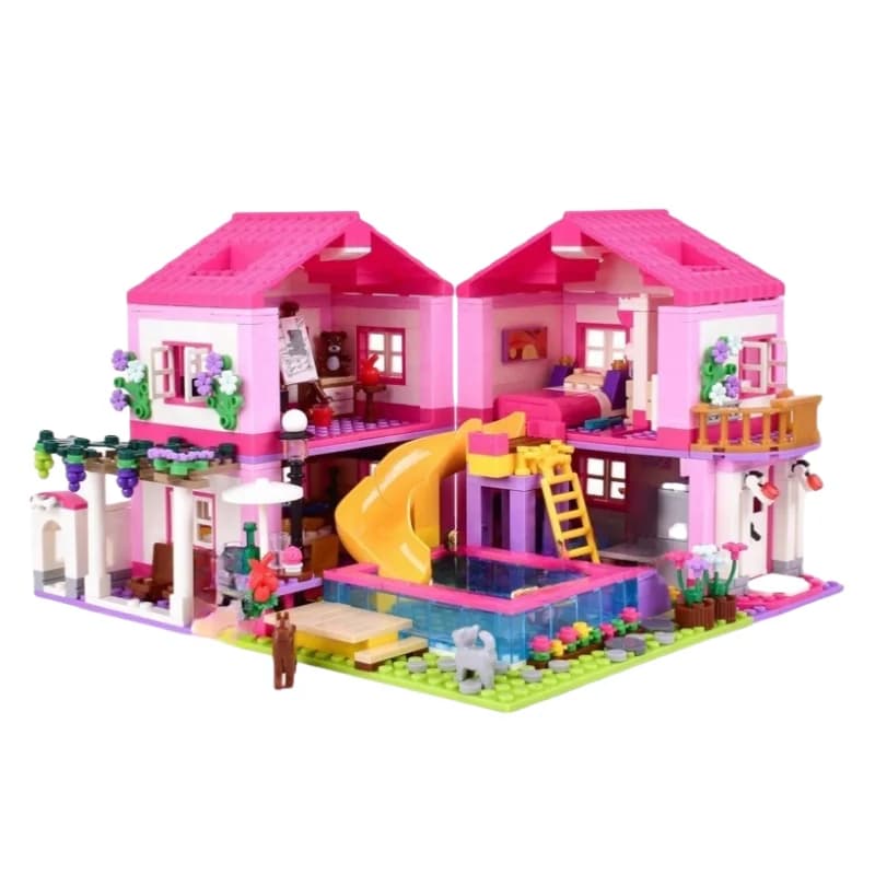 Amis ville série maison vacances d'été Villa château blocs de construction ensembles figurines pisci