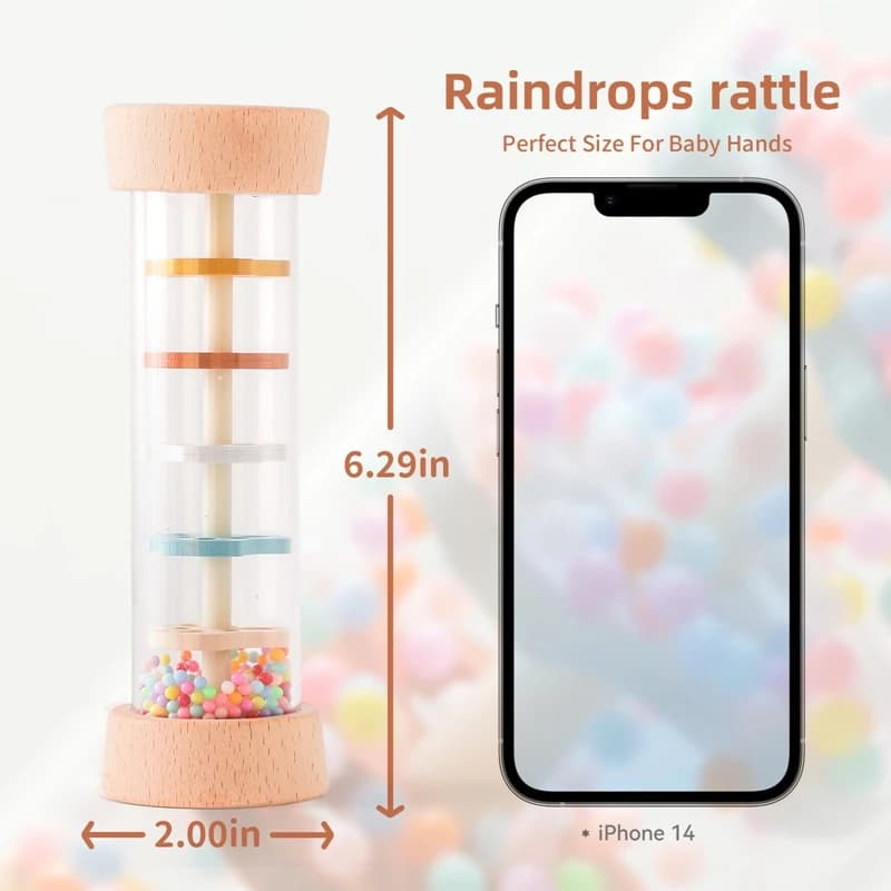 Jouets mentaires oriels Montessori pour enfants, anciers de pluie pour bébé, sablier arc-en-ciel, ho