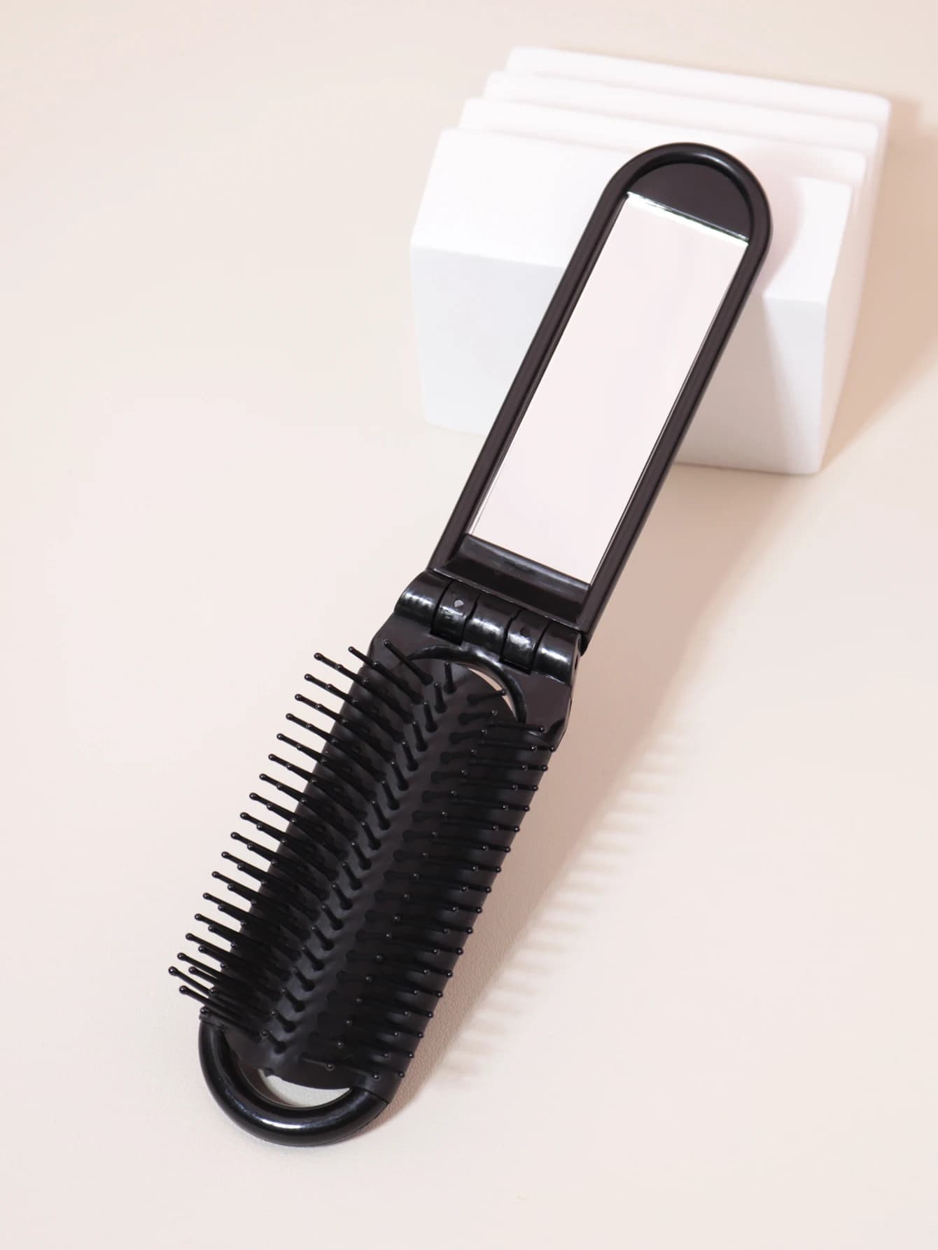 Mini miroir de massage antistatique pliable portable, peigne à cheveux pour fille de voyage avec mir