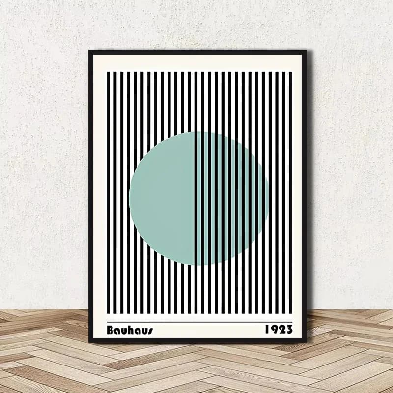Affiche d'art abstrait BAUHAUS, peinture sur toile à motifs géométriques, utilisée pour la décoratio