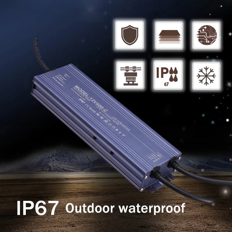 Alimentation à découpage AC 170V-265V à DC 12V 24V 36W 200W 400W 500W, transformateur de lumière LED