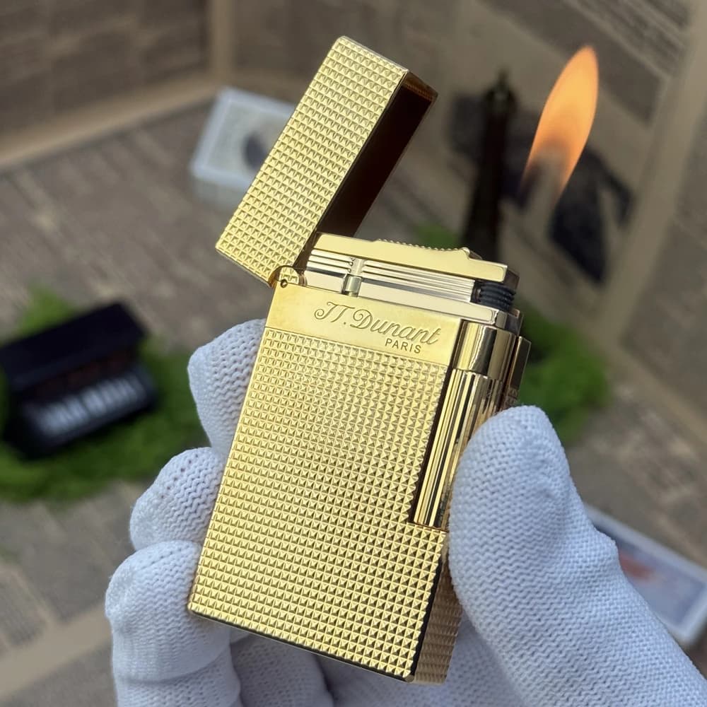 JT Dunant-Briquet à gaz butane Ping Sound, gadgets de fumée gravés classiques, accessoire de cigare 