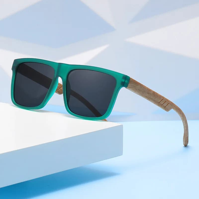 Lunettes de soleil rétro en noyer, ultralégères, carrées, polarisées, exquises, à la mode, pour homm