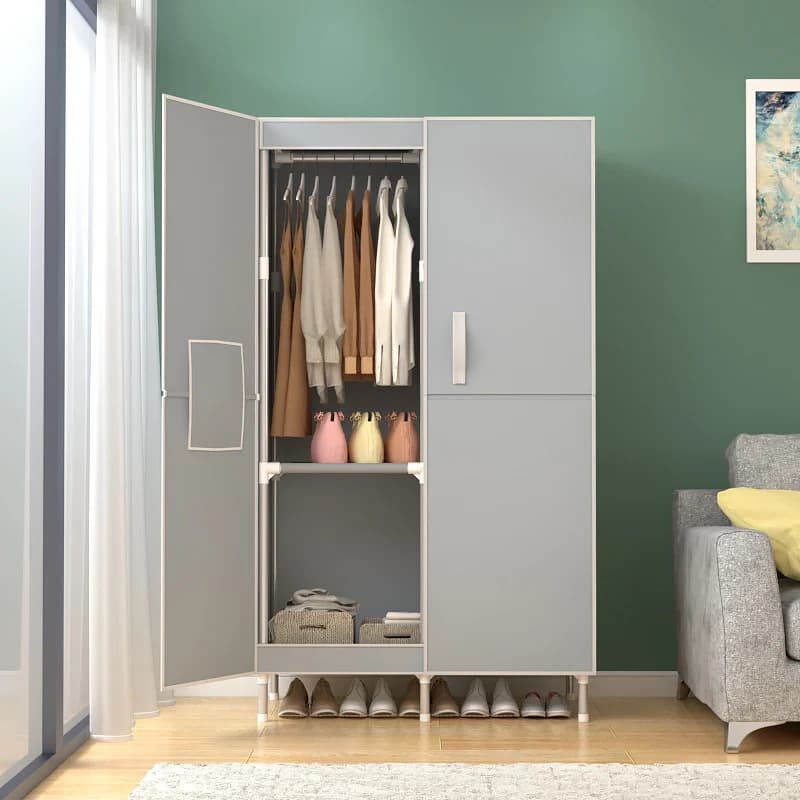 Armoire portative à porte magnétique, armoire en tissu renforcé, assemblage de chambre à coucher, ar