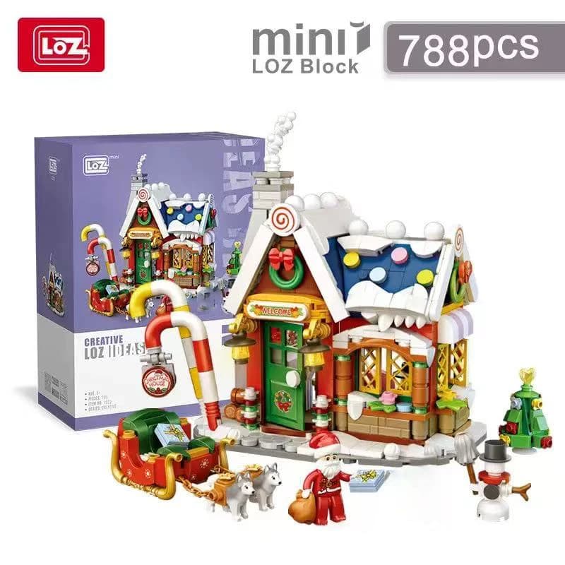 LOZ – modèle de construction de scène de rue, ornement de bureau, assemblage de modèle de maison de 