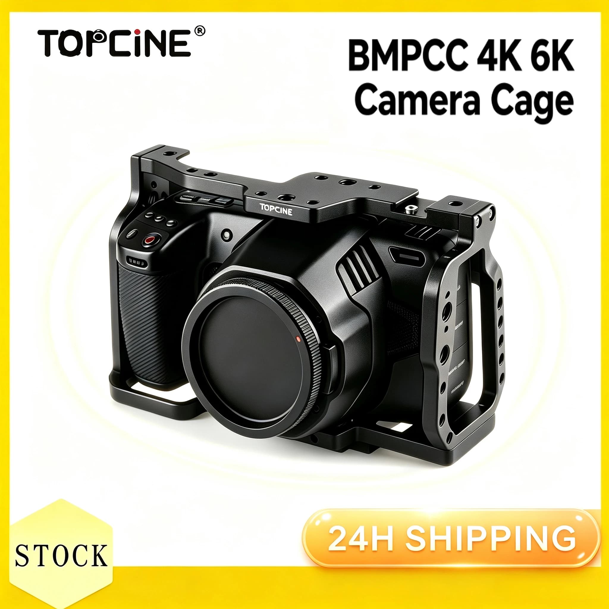 Cage pour caméra BMPCC 4K pour Blackmagic Design Pocket Cinema Camera 4K & 6K, fixation rapide, anti