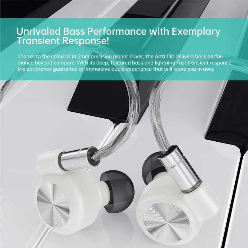 ARTTI-Écouteurs filaires intra-auriculaires HiFi IEM T10, moniteurs 0.78mm, 2 broches, connecteur 3.