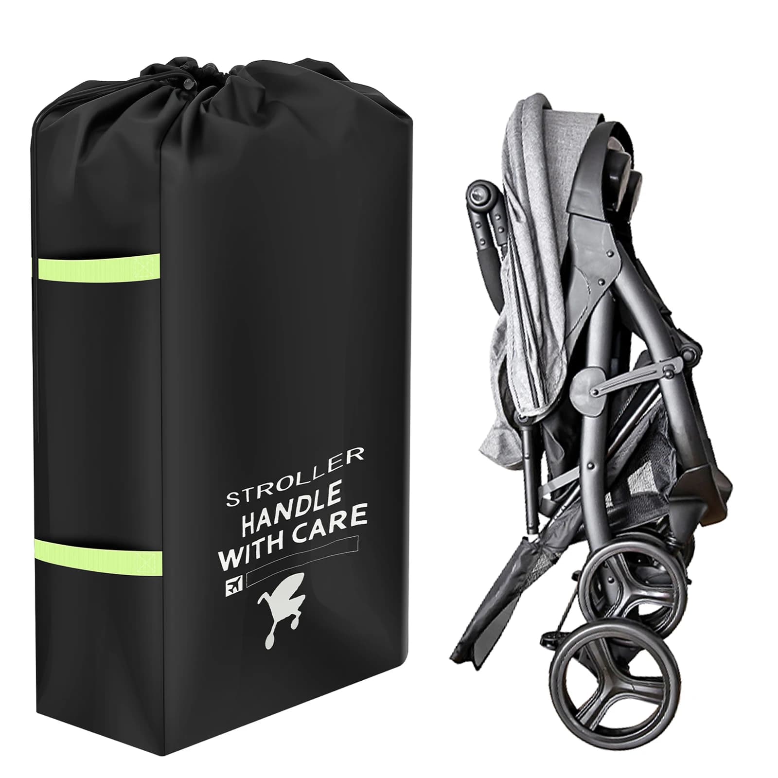 Sac de rangement pour poussette, pour bébé, avion, voyages sur route, housse de poussette, sac anti-