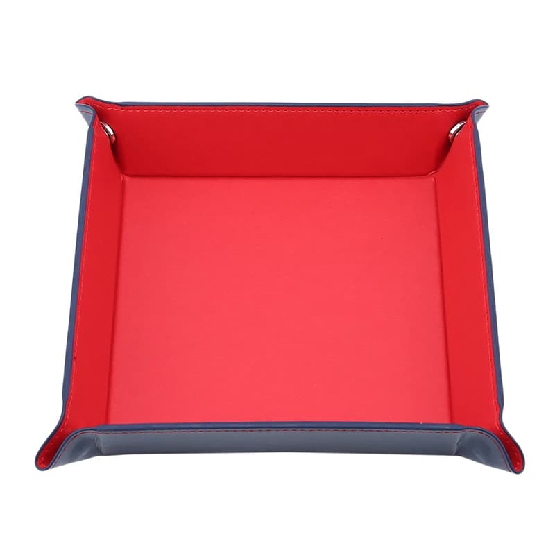 Plateau pliant créatif en cuir PU, bibelot, porte-clés de téléphone pliable, porte-monnaie, rangemen