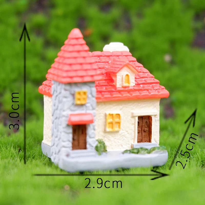 Décoration de maison de poupées bricolage extérieur, ornement en résine, nickel é l'inventaire, jard