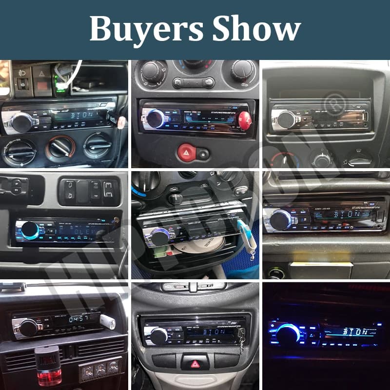 Autoradio avec Bluetooth, 1 Din, 12V, Lecteur Audio de Voiture, Régule 3 60W x 4, Radio FM, Musique,