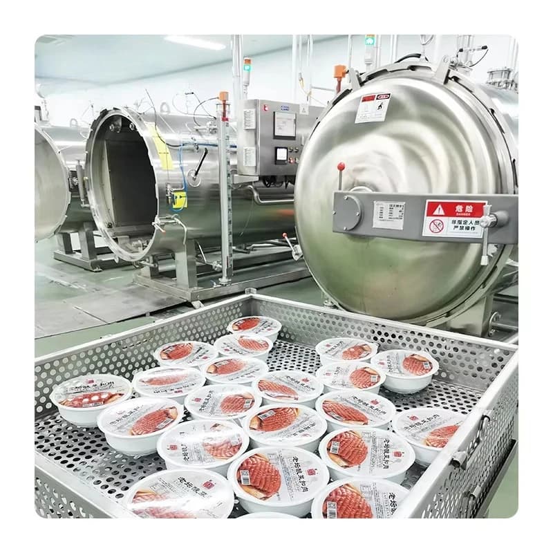 Stérilisateur automatique de pâte de tomate de Machine de cornue de sauce d'épissure de crabe d'auto