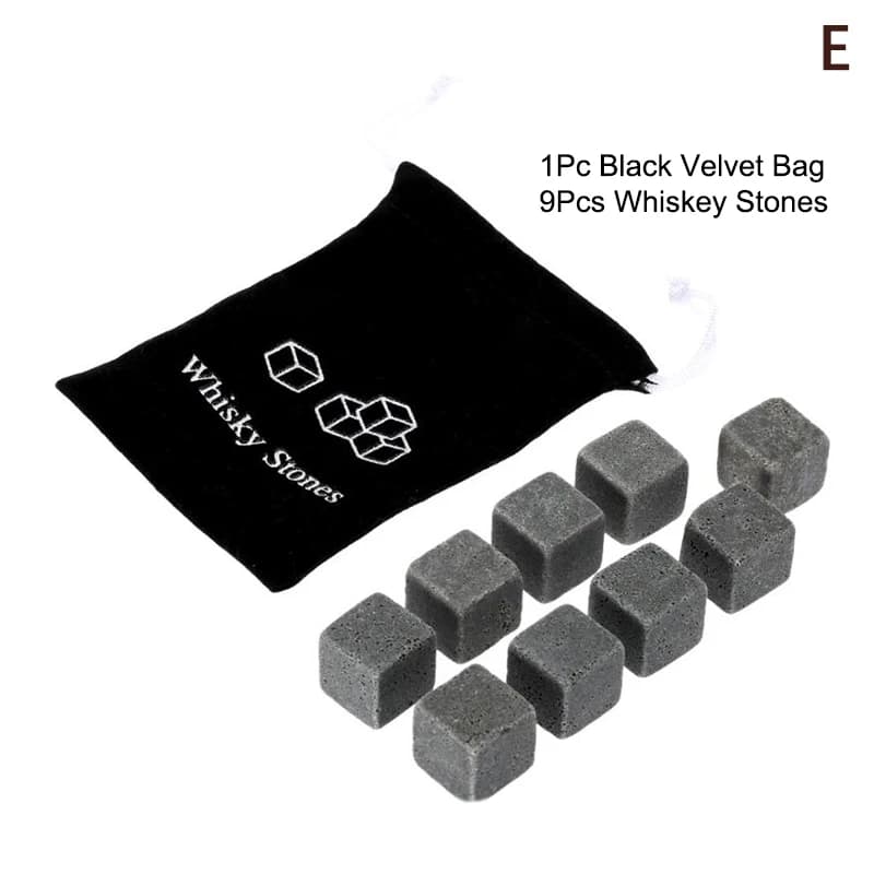 Cadeau pour la fête des pères pour homme : ensemble de 8 glaçons en granit + 2 verres à whisky dans 