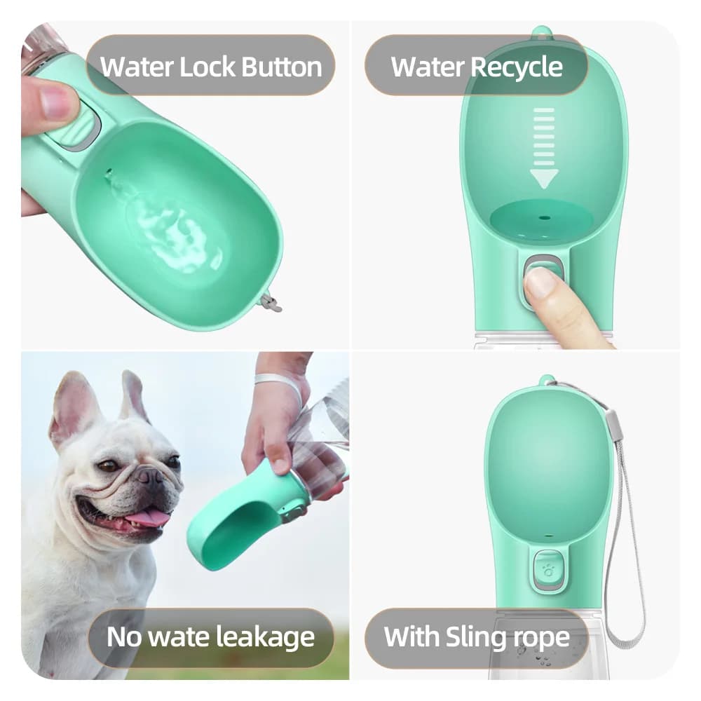Bouteille d'eau Portable pour chien, pour petits et grands chiens, chat, extérieur, étanche, bols à 